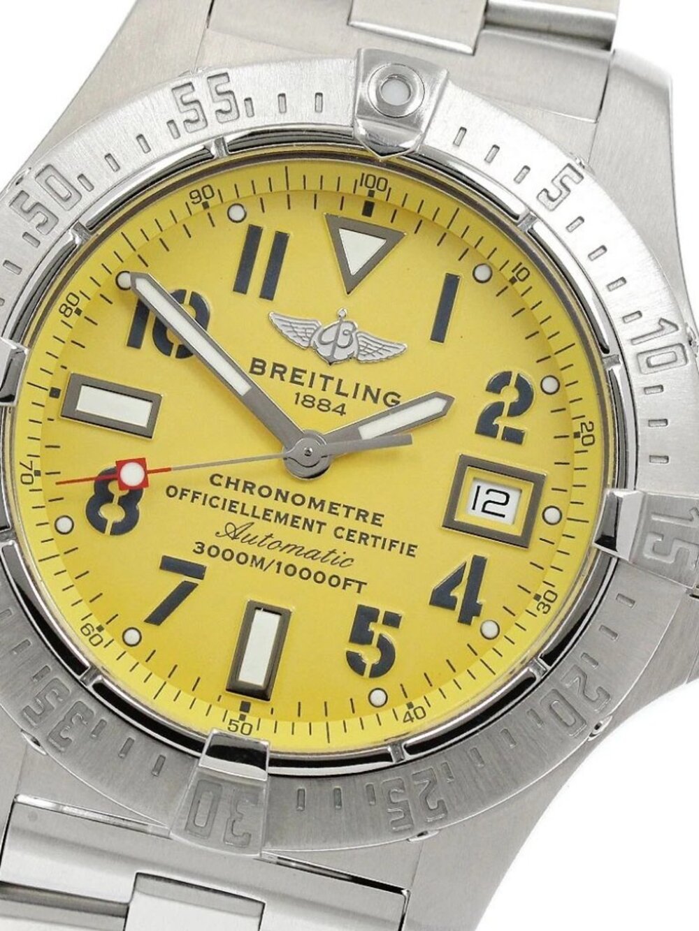 BREITLING Avenger Seawolf A17330 Date yellow Dial Automatic Men's Watch